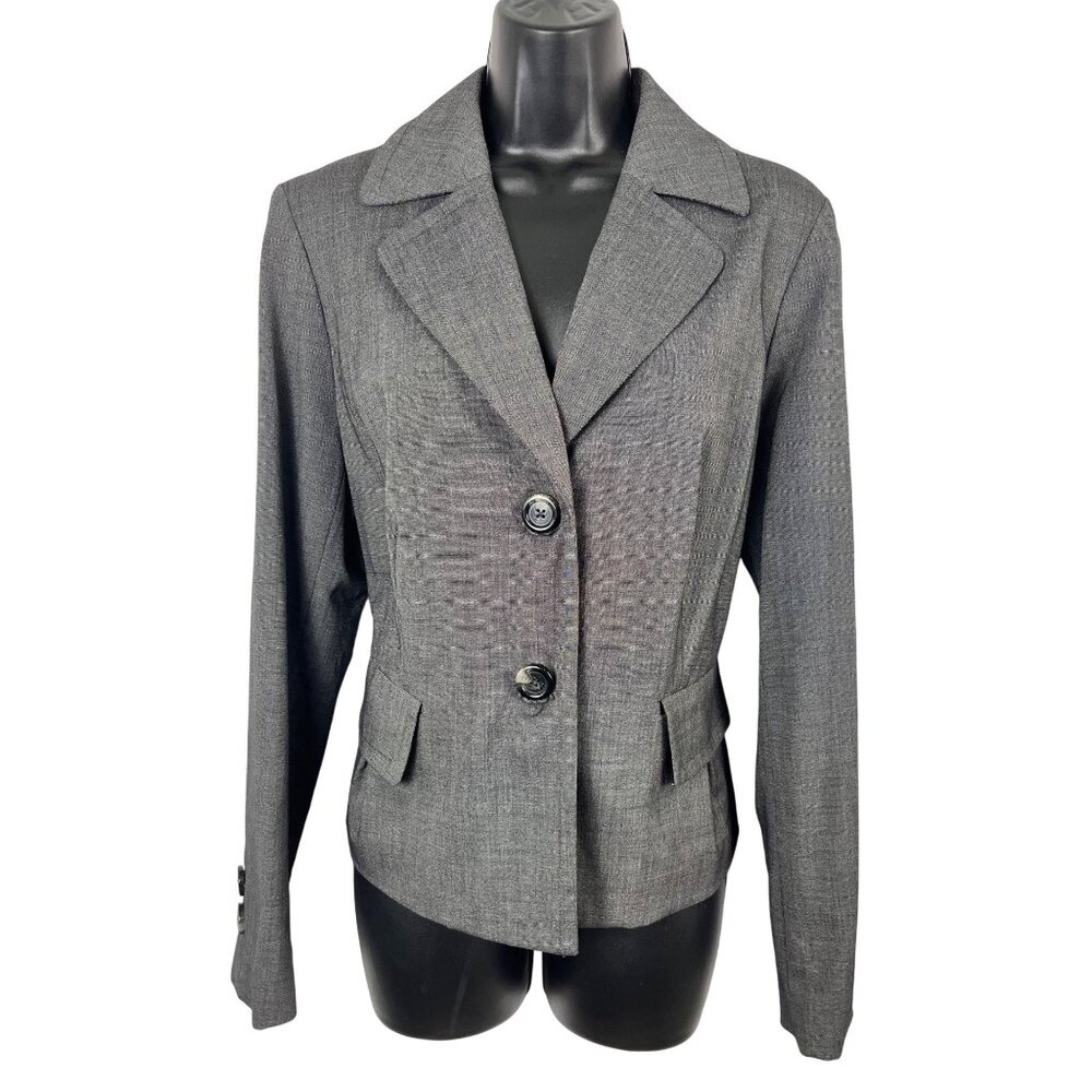 Women’s cropped and Lined business jacket size 12 gray